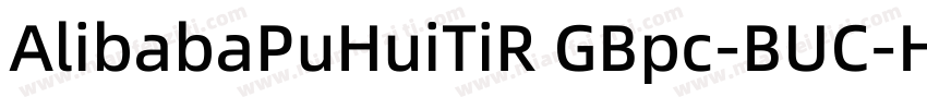 AlibabaPuHuiTiR GBpc-BUC-H字体转换